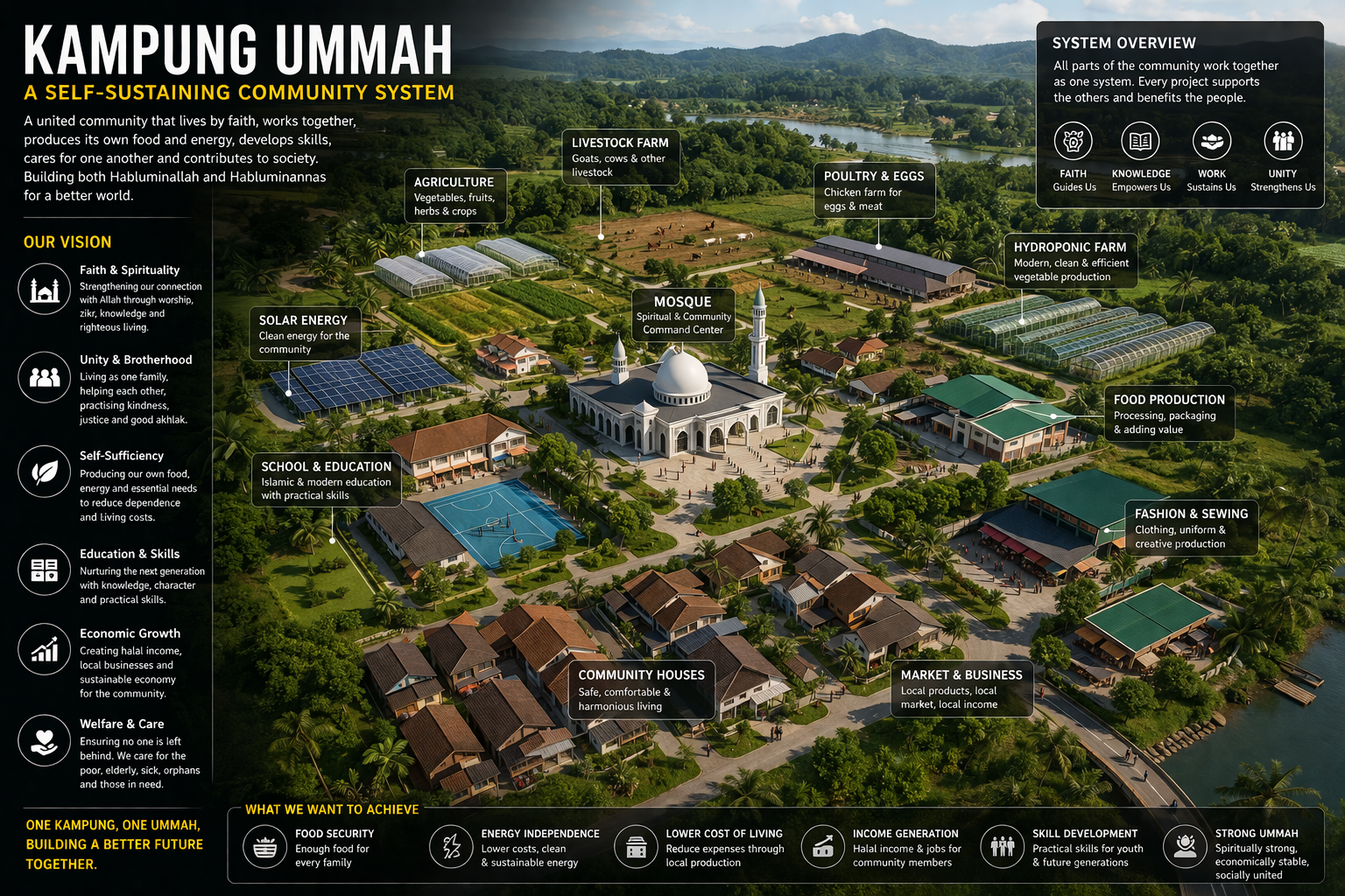 Kampung Ummah aerial view